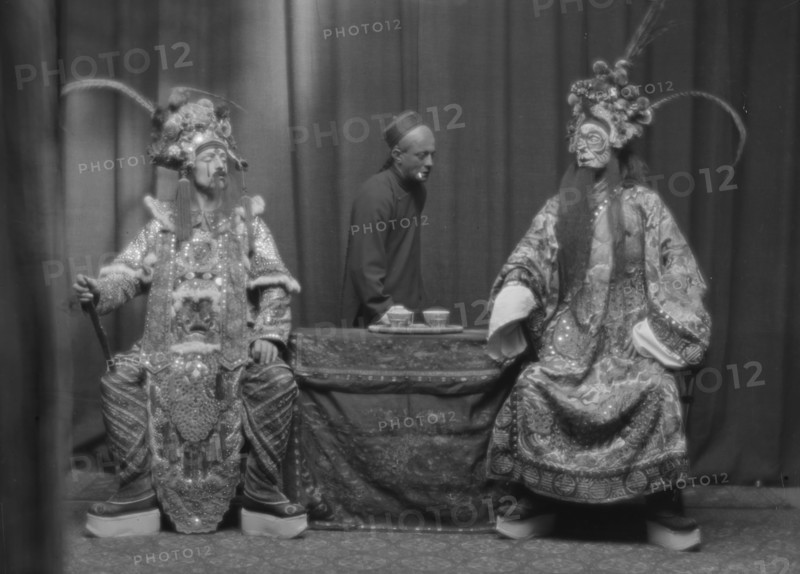 Scenes from the play called the Yellow Jacket by George C. Hazelton and Benrimo, 1913. Creator: Arnold Genthe.