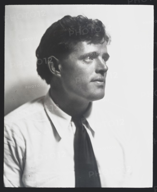 Portrait photograph of Jack London, between 1906 and 1916. Creator: Arnold Genthe.