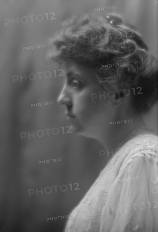 Schwan, L.M., Mrs., portrait photograph, 1913 Apr. 7. Creator: Arnold Genthe.