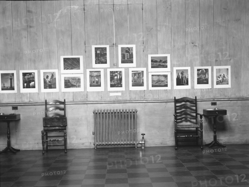 Exhibition of Arnold Genthe photographs at the Guild Hall, East Hampton, Long Island, 1933. Creator: Arnold Genthe.
