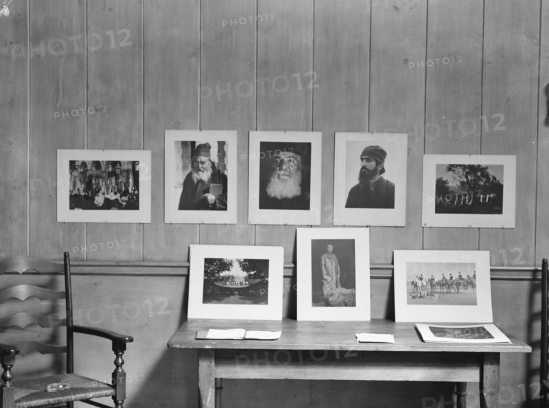 Exhibition of Arnold Genthe photographs at the Guild Hall, East Hampton, Long Island, 1933. Creator: Arnold Genthe.
