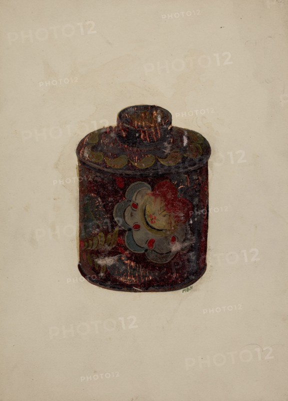 Toleware Canister, 1935/1942. Creator: Myra Newswanger.