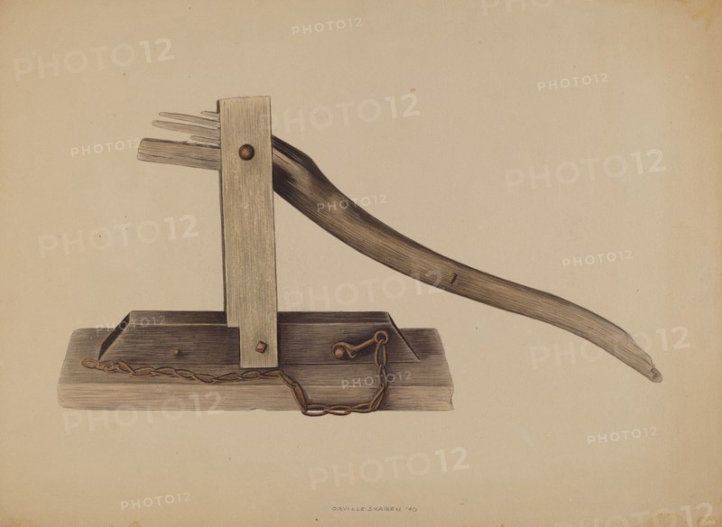 Wheel Jack, 1940. Creator: Orville Skaren.