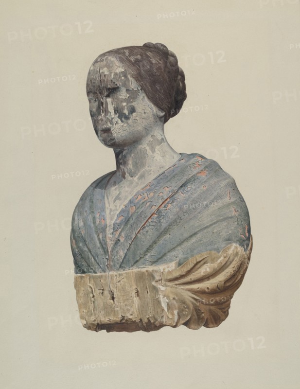 Figurehead from Schooner "Polly", 1935/1942. Creator: Alton K. Skillin.