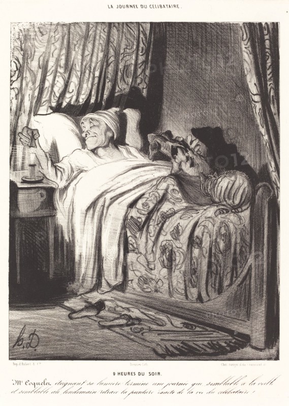 9 heures du soir, 1839. Creator: Honore Daumier.