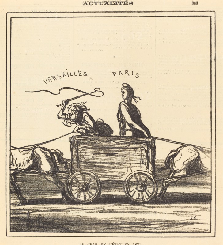 Le char de l'état en 1871, 1871. Creator: Honore Daumier.