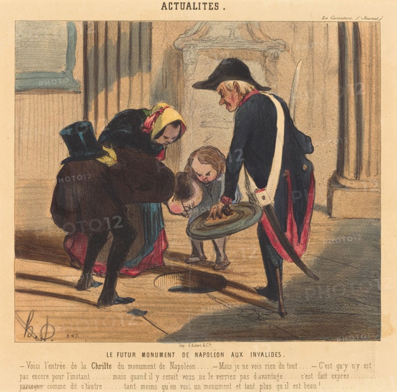 Le Futur monument de Napoléon aux Invalides, 1842. Creator: Honore Daumier.