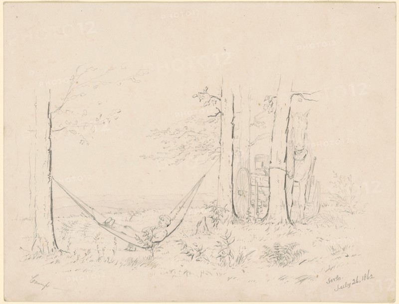 Camp, 1862. Creator: James Wells Champney.