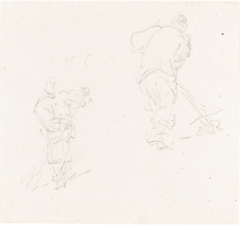Two Chinese Laborers, c. 1838. Creator: George Chinnery.