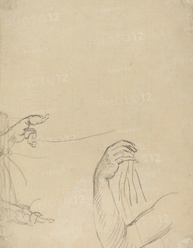 Study of Two Putti and a Draped Arm [verso]. Creator: Giovanni Battista Cipriani.