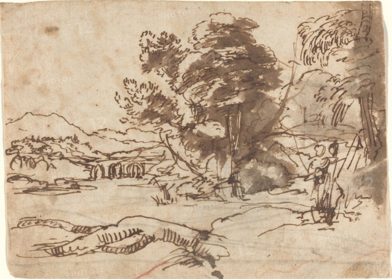 River Landscape, c. 1635/1638. Creator: Claude Lorrain.