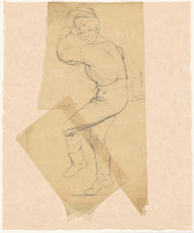 Studies for "Dance on a Stone Boat" and "In the Cornfield", c. 1844. Creator: James Goodwyn Clonney.
