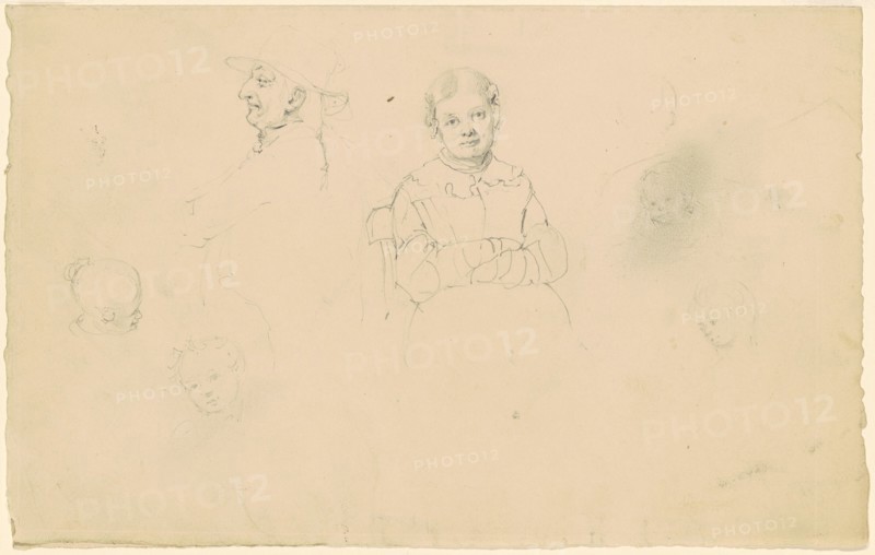Studies of Figures, c. 1836-1843. Creator: James Goodwyn Clonney.