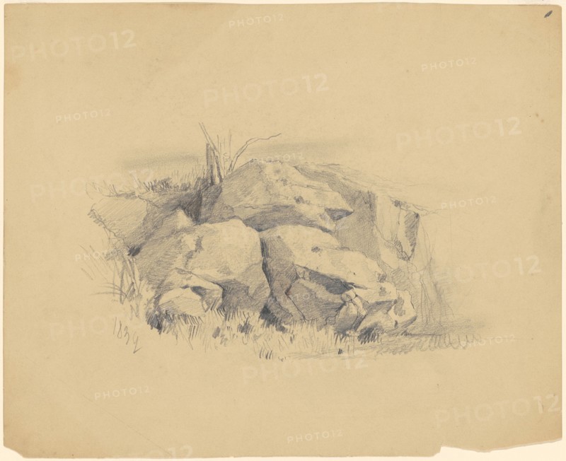 Rocks, 1839. Creator: James Goodwyn Clonney.