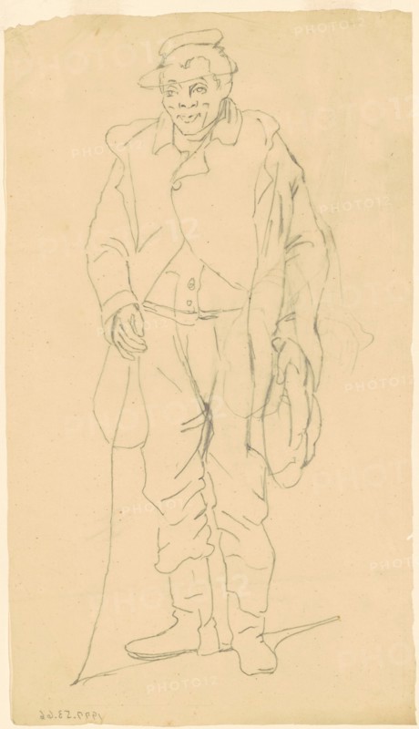 African-American Figure, c. 1840-1850. Creator: James Goodwyn Clonney.