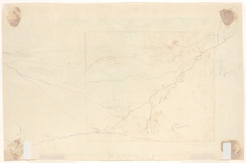 Mountain Landscape [verso], c. 1828. Creator: Thomas Cole.