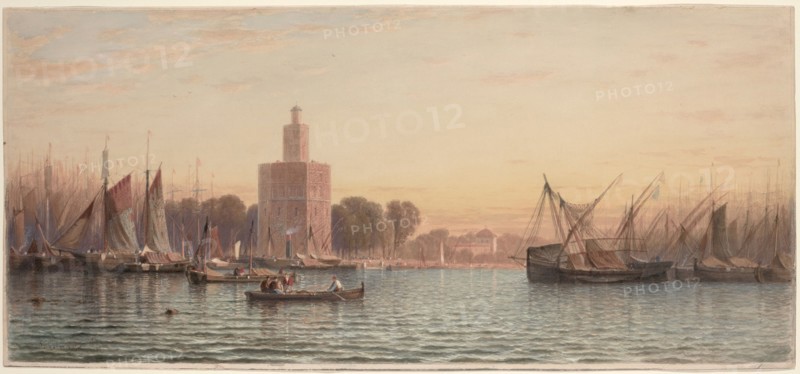 The Harbor of Seville, 1867. Creator: Samuel Colman.
