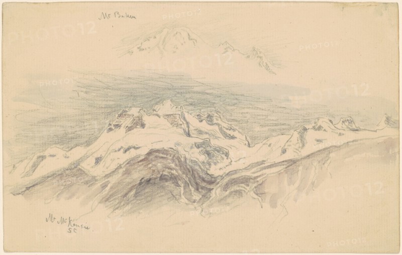 Mt. Baker and Mt. McKensie [recto], 1894. Creator: Samuel Colman.