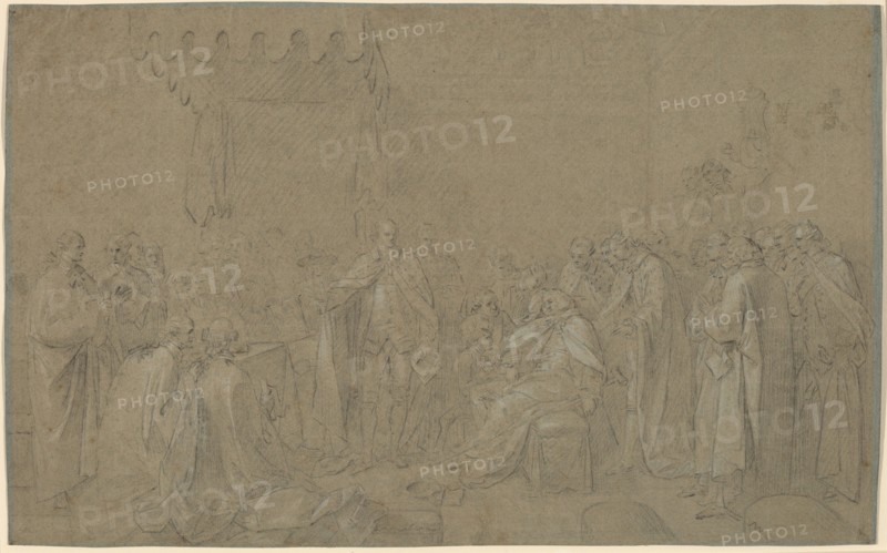 Study for "The Death of the Earl of Chatham", 1779. Creator: John Singleton Copley.