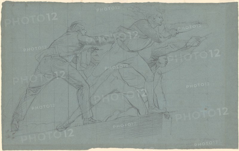 Study for "The Defeat of the Floating Batteries at Gibraltar", 1783-1786. Creator: John Singleton Copley.
