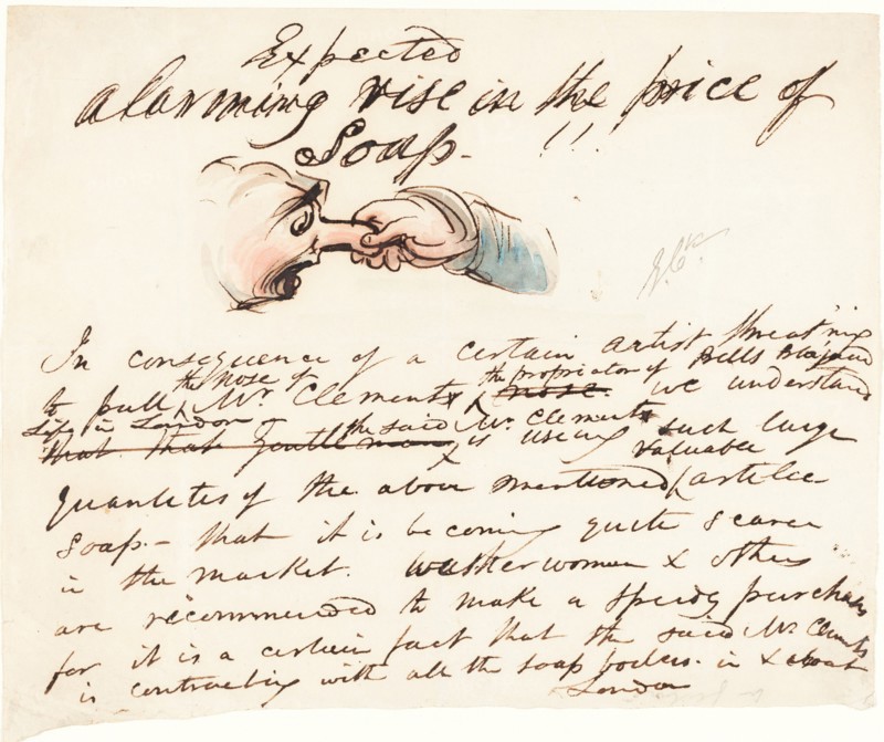 Expected--alarming rise in the price of soap!. Creator: George Cruikshank.