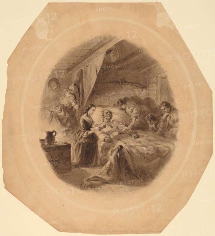 The Squatter's Death, 1859/1861. Creator: Felix Octavius Carr Darley.