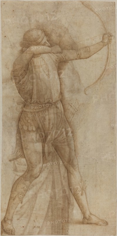 Figure of an Archer [recto], c. 1500. Creator: Perugino.