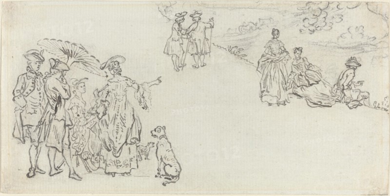 Ladies and Gentlemen in a Country Park. Creator: Paul Sandby.