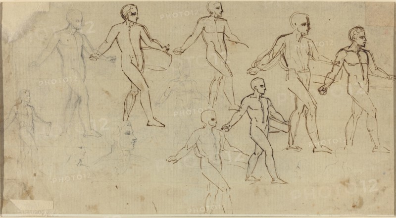 Studies of a Sower (Illustration for Thomson's Seasons), c. 1791. Creator: Thomas Stothard.