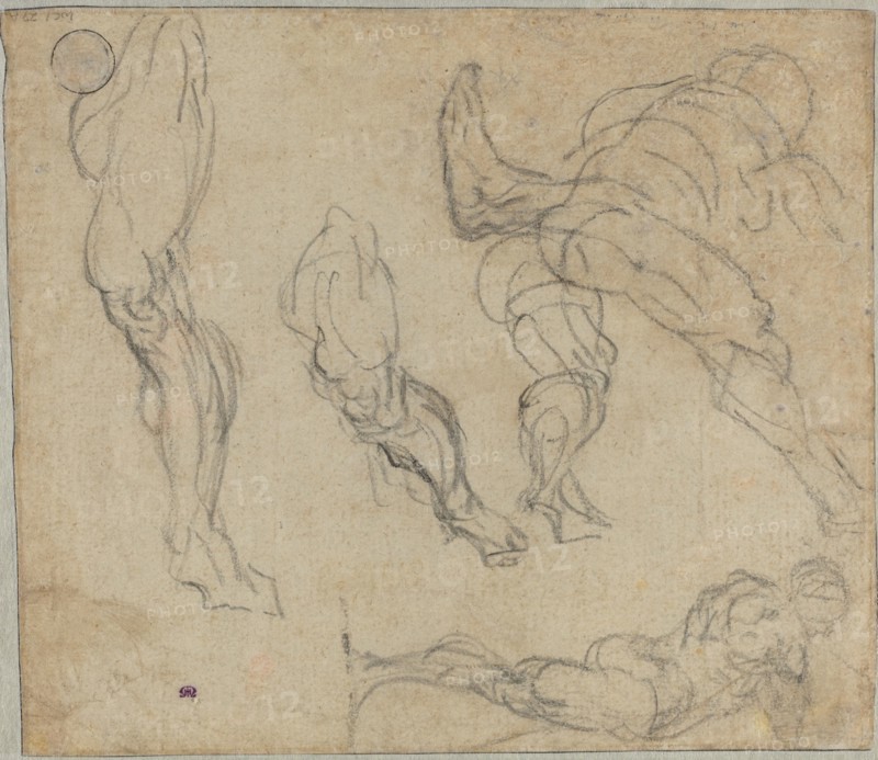 Figures and Legs (verso), 1575/1580. Creator: Jacopo Tintoretto.