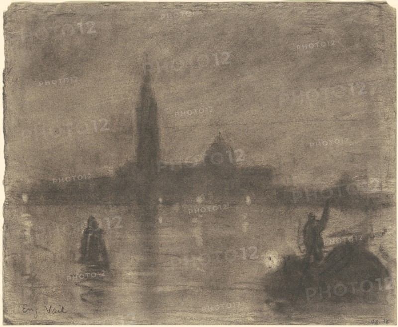 Evening, San Giorgio Maggiore, Venice, c. 1900-1920. Creator: Eugene Laurent Vail.