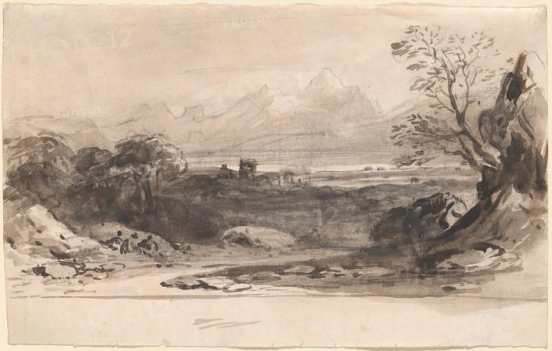 Landscape with Ruins. Creator: John Varley I.