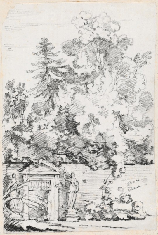 Entrance to a Walled Garden, 1744/1750. Creator: Joseph-Marie Vien the Elder.
