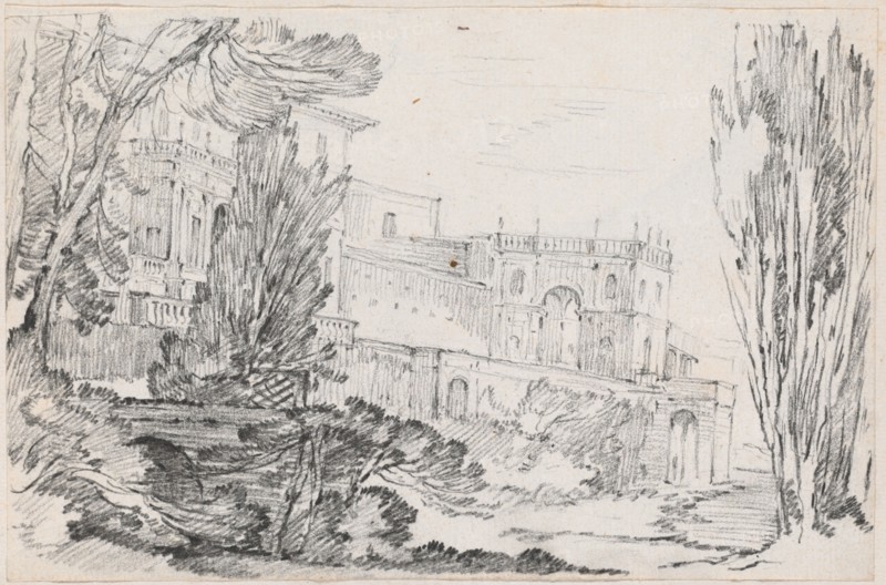 Villa d'Este, Tivoli, 1744/1750. Creator: Joseph-Marie Vien the Elder.