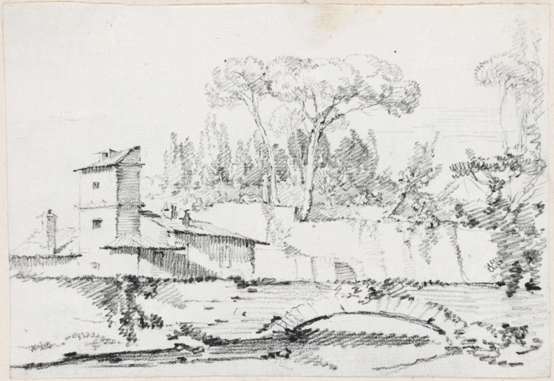 View of the Prato of the Villa Borghese, 1744/1750. Creator: Joseph-Marie Vien the Elder.