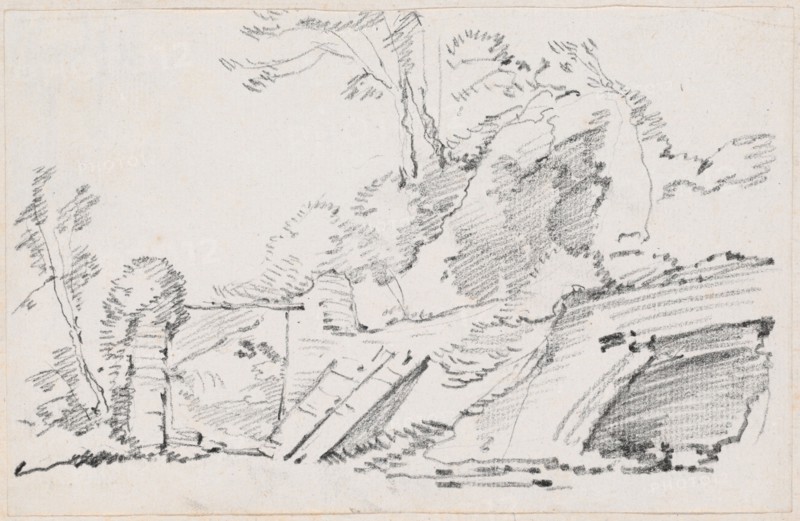 An Ancient Wall with a Ruined Gate, 1744/1750. Creator: Joseph-Marie Vien the Elder.