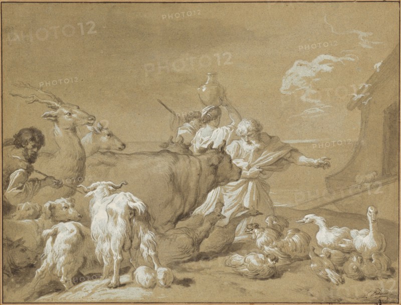 Noah Leading the Animals into the Ark, 1774. Creator: Francois-Andre Vincent.