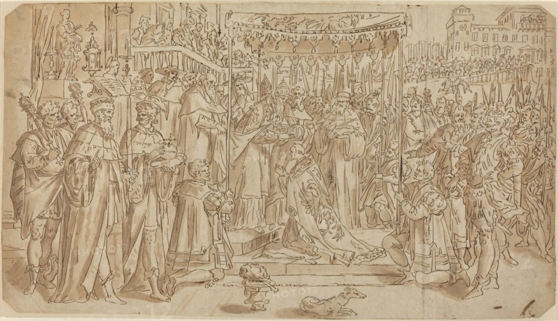 Coronation of the Emperor. Creator: Vos, Maarten de, after.