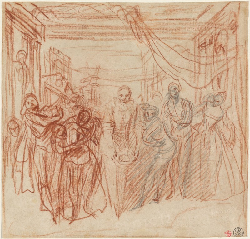 Italian Comedians Taking Their Bows, c. 1718. Creator: Jean-Antoine Watteau.