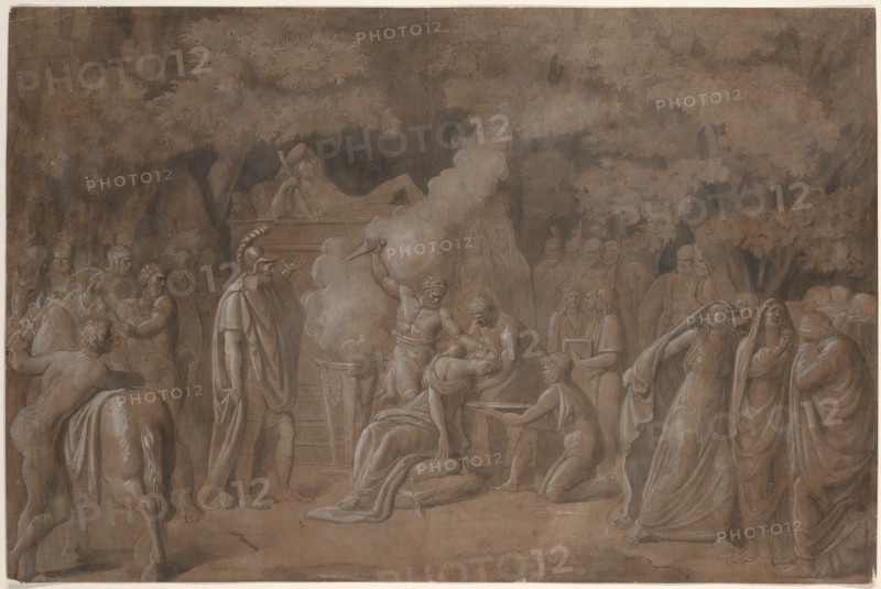 Death of Iphigenia (?), possibly c. 1758/1759. Creator: Benjamin West.