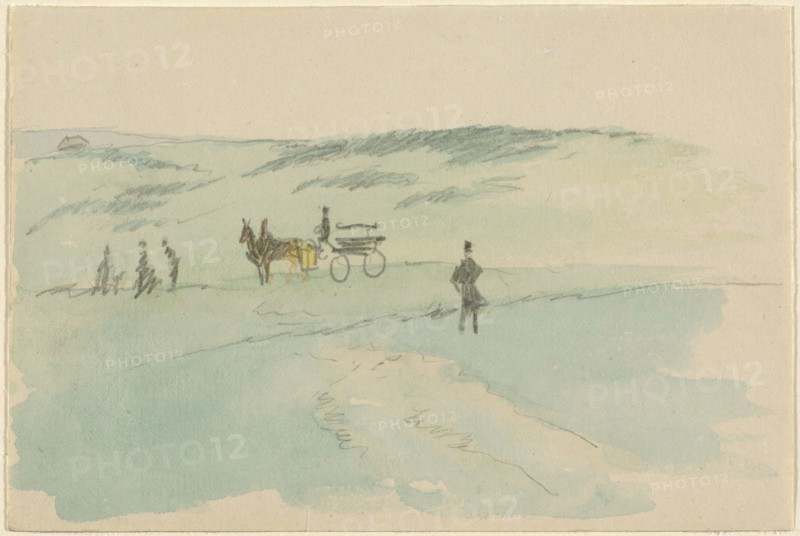 Landscape with Figures and a Carriage. Creator: David Wilkie.