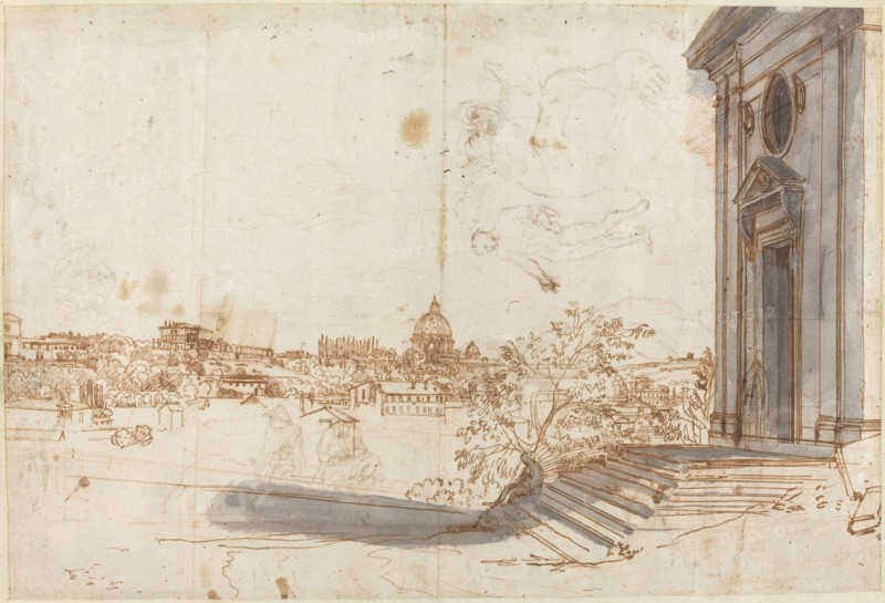 A View of Rome from Santa Maria del Priorato, c. 1710. Creator: Gaspar van Wittell.