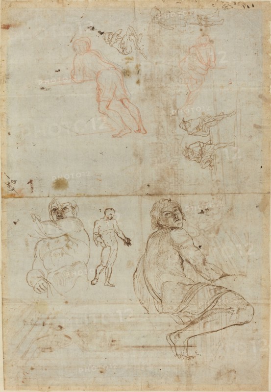 Figures from the Farnese Palace and from Life, c. 1710. Creator: Gaspar van Wittell.