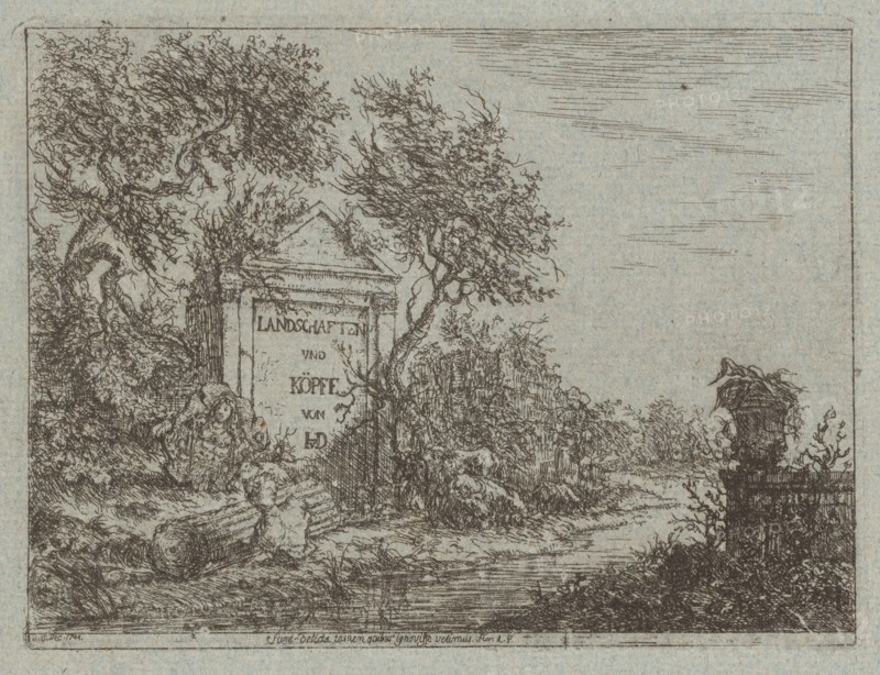 Landscapes and Heads, 1743-1745. Creator: Christian Ludwig von Hagedorn.