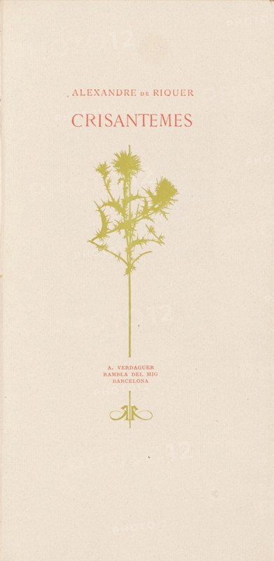 Crisantemes, 1899. Creator: Alexandre de Riquer.
