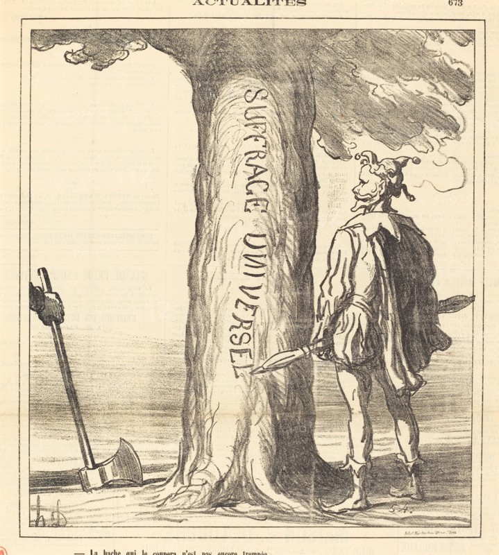 La hache qui le coupera n'est pas encore trempée, 1871. Creator: Honore Daumier.