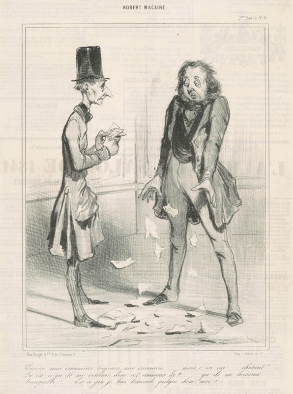 Encore mes créanciers, toujours ..., 19th century. Creator: Honore Daumier.