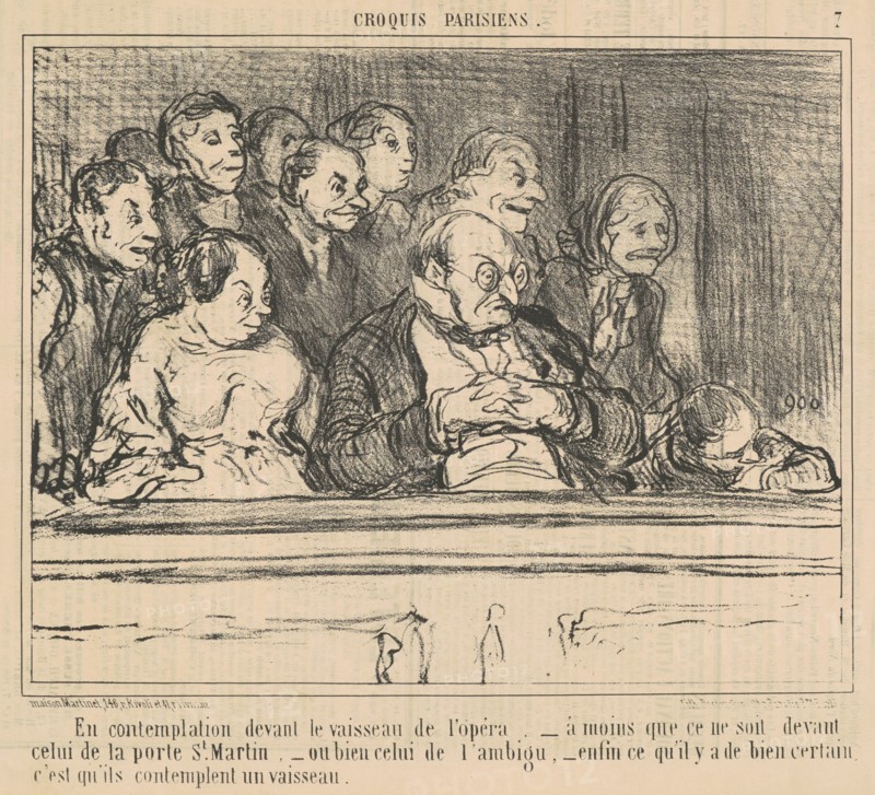 En contemplation devant le vaisseau de l'opera, 19th century. Creator: Honore Daumier.