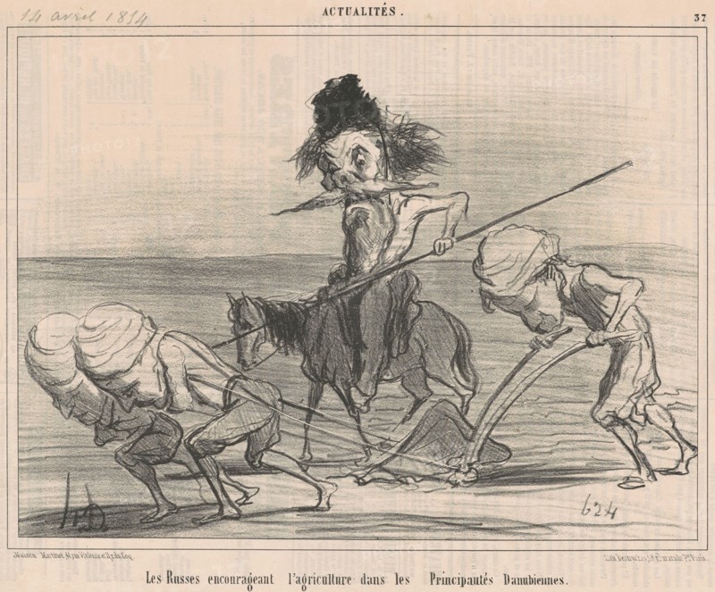 Les Russes encourageant l'agriculture, 19th century. Creator: Honore Daumier.