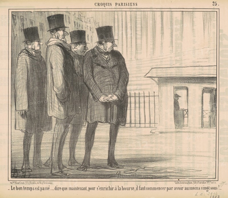 Le bon temps est passé ..., 19th century. Creator: Honore Daumier.